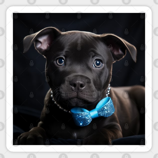 Cute Staffy Puppy Sticker by Enchanted Reverie